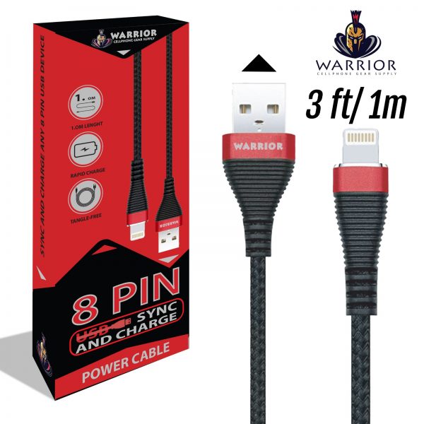 APPLE-IPHONE-8-PIN-USB-SYNC-CHARGE-3-FT-CABLE
