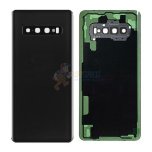 Samsung Galaxy S10 Battery Back Door Glass Perfect Fit Premium Back Cover - Black