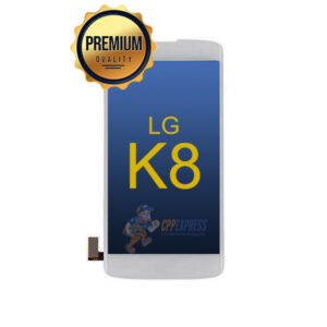 LG K8 Premium LCD and Assembly without Frame White