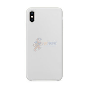 iPhone XS Max Slim Soft Silicone Protective Skin Case Cover Silver