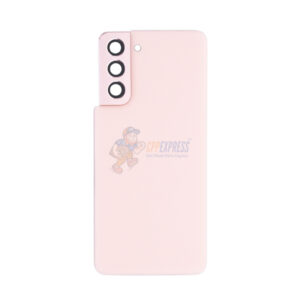 Samsung Galaxy S21 Battery Back Door with Camera Lens Installed Pink