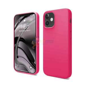 iPhone 12 Mini 5.4" Slim Soft Silicone Protective ShockProof Case Cover Hot Pink