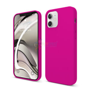 iPhone 12 6.1" Slim Soft Silicone Protective ShockProof Case Cover Fushia