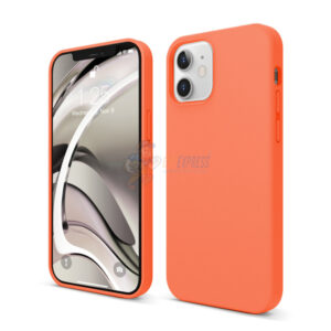 iPhone 12 Mini Slim Soft Silicone Protective ShockProof Case Cover Papaya