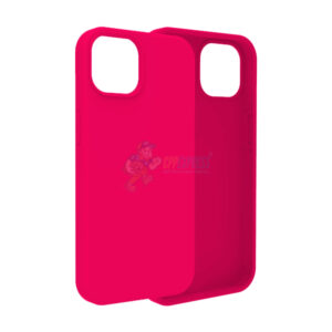 iPhone 14 Slim Soft Silicone Protective ShockProof Case Cover Fluorescent Rose Red
