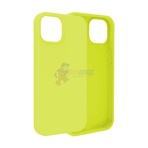 iPhone 14 Slim Soft Silicone Protective ShockProof Case Cover Fluorescent Yellow