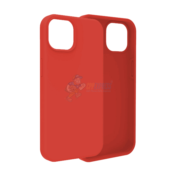 iPhone 14 Slim Soft Silicone Protective ShockProof Case Cover Red