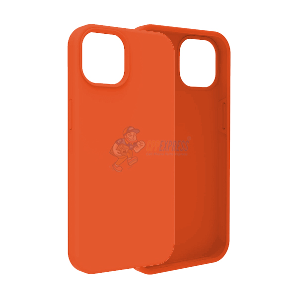 iPhone 14 Plus Slim Soft Silicone Protective ShockProof Case Cover Orange
