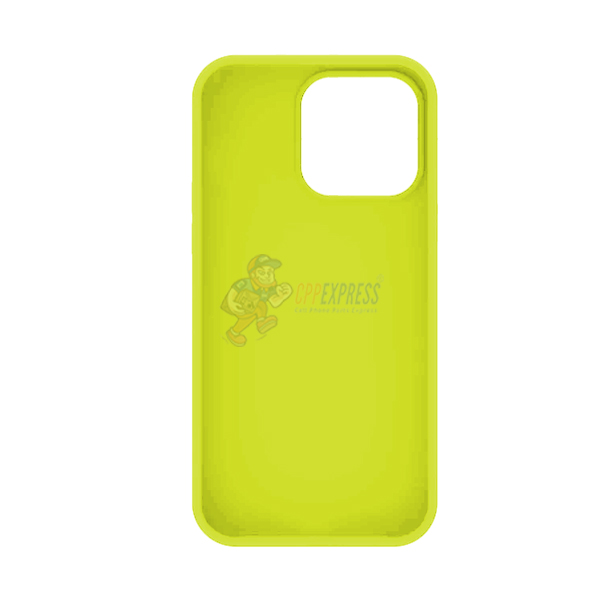 iPhone 14 Pro Slim Soft Silicone Protective ShockProof Case Cover Fluorescent Yellow