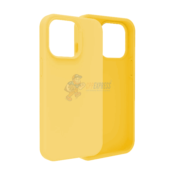 iPhone 14 Pro Slim Soft Silicone Protective ShockProof Case Cover Yellow