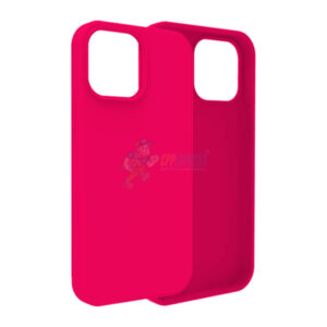 iPhone 14 Pro Max Slim Soft Silicone Protective ShockProof Case Cover Florescent Rose Red