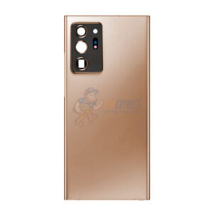 Samsung Galaxy Note 20 Ultra Battery Back Glass Door Cover Housing with Camera Lens Installed Golden