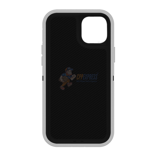 iPhone 14 Plus Shockproof Defender Case Cover with Belt Clip Light Grey