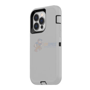 iPhone 13 Pro Shockproof Defender Case Cover Light Gray