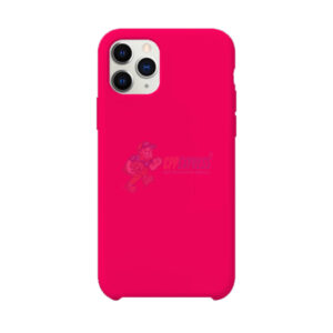 iPhone 11 Pro Slim Soft Silicone Protective ShockProof Case Cover Fluorescent Rose Red