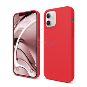 iPhone 12 iPhone 12 Pro 6.1" Slim Soft Silicone Protective ShockProof Case Cover Peach/Red