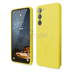 Samsung Galaxy S23 Plus Magsafe Silicone Protective ShockProof Case Yellow