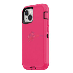 iPhone 15 Shockproof Defender Case Cover Hot Pink