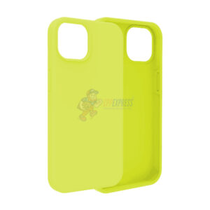 iPhone 15 Plus Slim Soft Silicone Protective ShockProof Case Cover Fluorescent Yellow