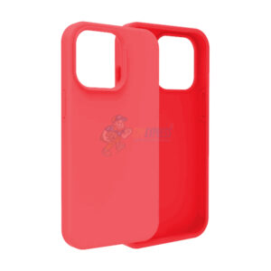 iPhone 15 Pro Slim Soft Silicone Protective ShockProof Case Cover Pink