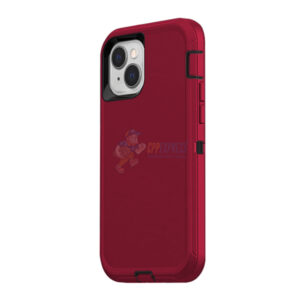 iPhone 14 Plus Shockproof Defender Case Cover Burgundy
