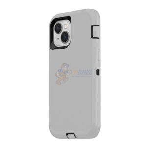 iPhone 14 Plus Shockproof Defender Case Cover Light Grey