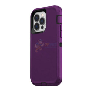 iPhone 14 Pro Shockproof Defender Case Cover Dark Purple