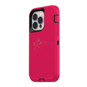 iPhone 15 Pro Shockproof Defender Case Cover Pink