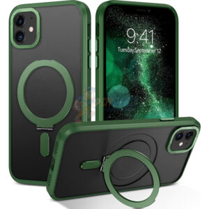 iPhone 11 Shockproof Magnetic Case With Invisible Stand Holder Green