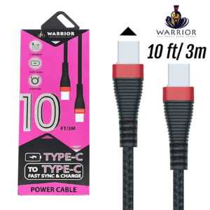 Type C to Type C ChargerData Sync 10 ft. 3m Cable Premium