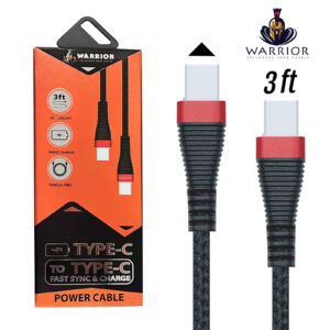 Type C to Type C ChargerData Sync 3 ft. Cable Premium