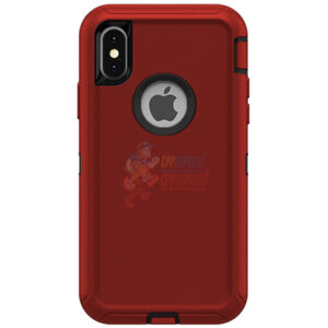 iPhone XS Max Shockproof Defender Case Cover Red